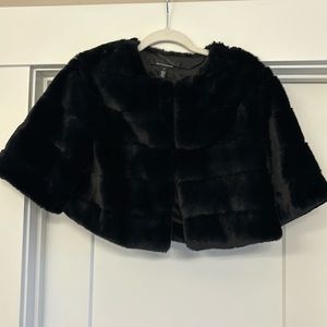 WHBM Faux Fur Bolero size S